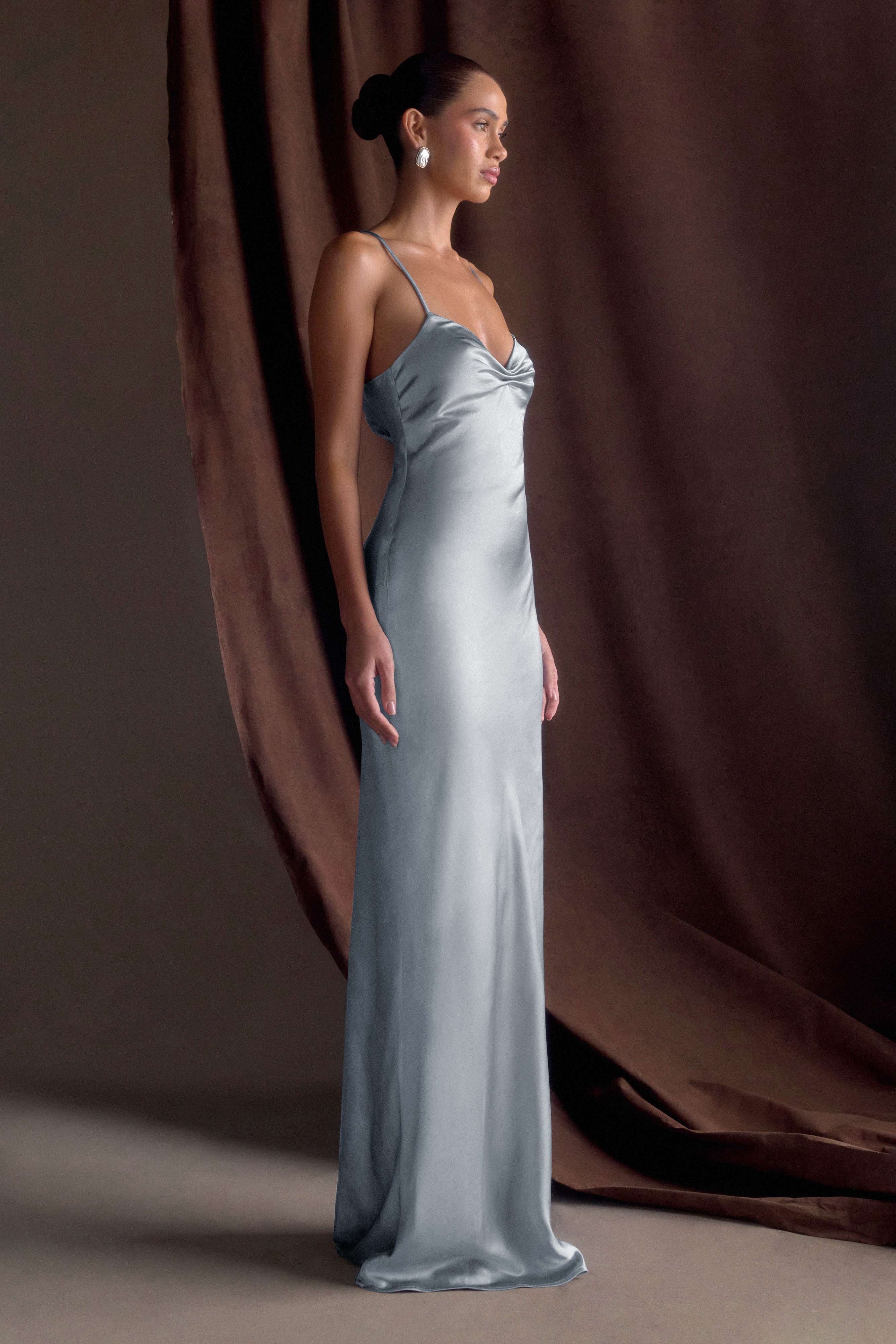 TOVA SATIN MAXI DRESS