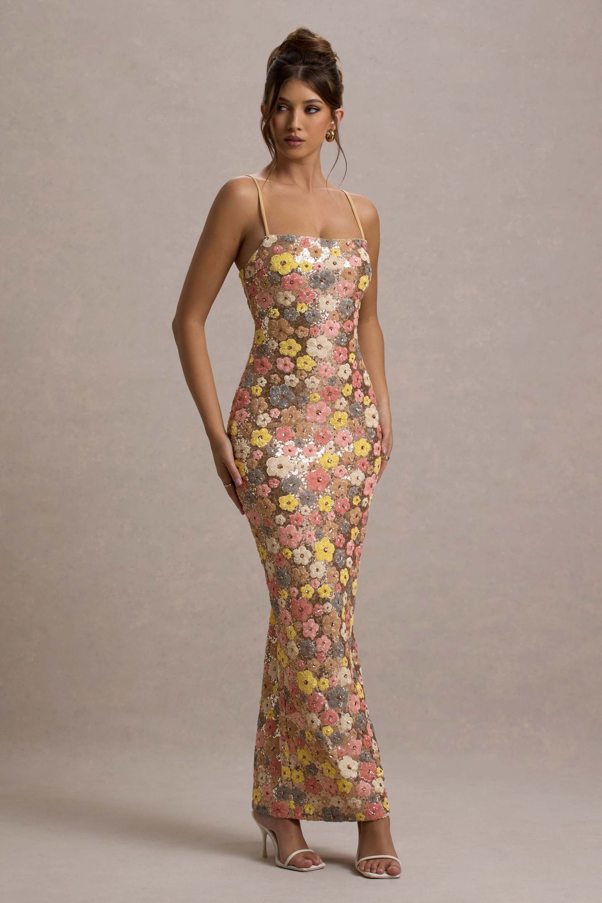 VILO FLORAL PRINT MAXI DRESS