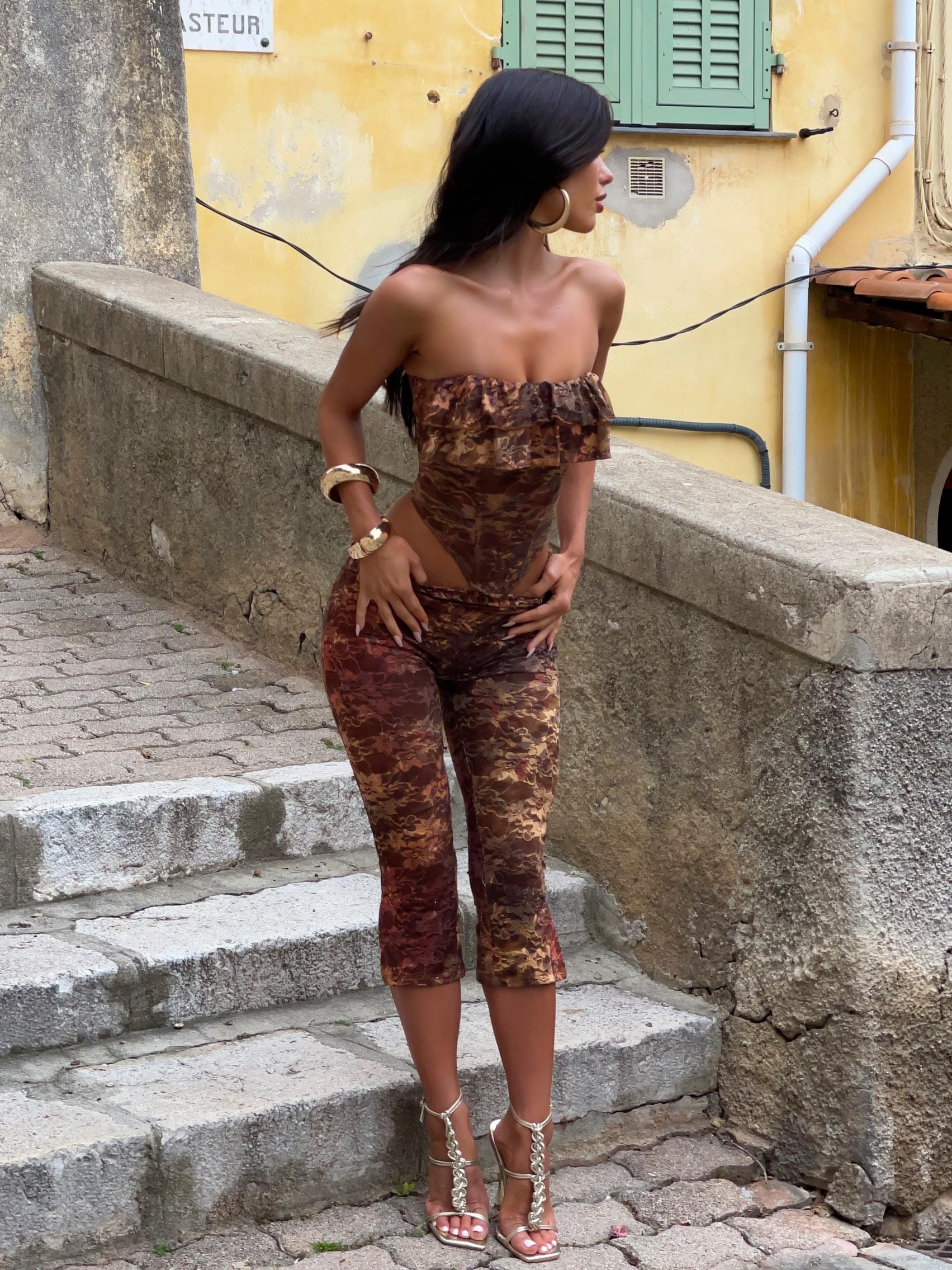SOÉL TOP IN ALIA PRINT